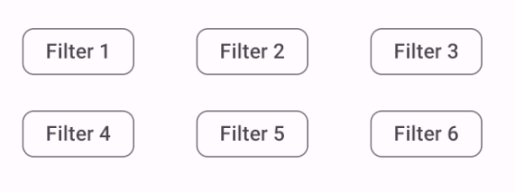 "6 white chips in 2 rows with 42dp horizontal spacing"